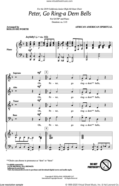 Peter Go Ring-A Dem Bells (arr. Rollo Dilworth)
