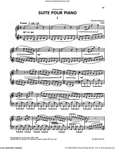 Suite For Piano - I. Presto