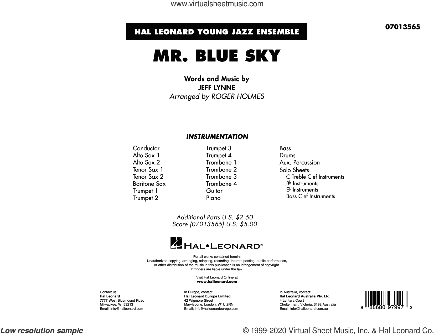 Mr. Blue Sky (arr. Roger Holmes) (COMPLETE)