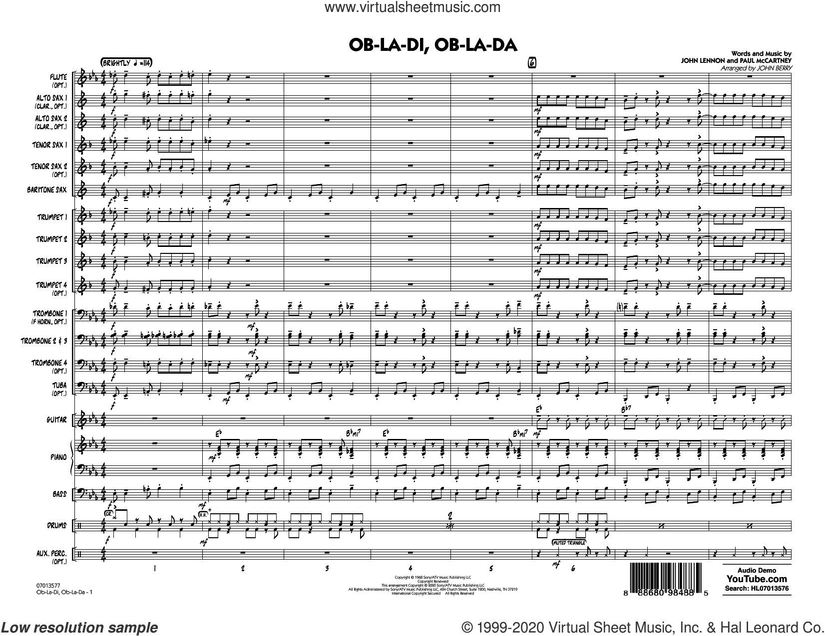 Ob-La-Di, Ob-La-Da (arr. John Berry) (COMPLETE)