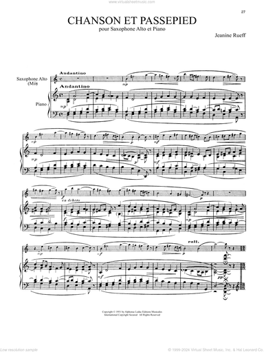 Chanson Et Passepied