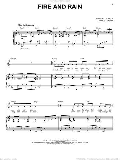 Fire And Rain [Jazz version] (arr. Brent Edstrom)