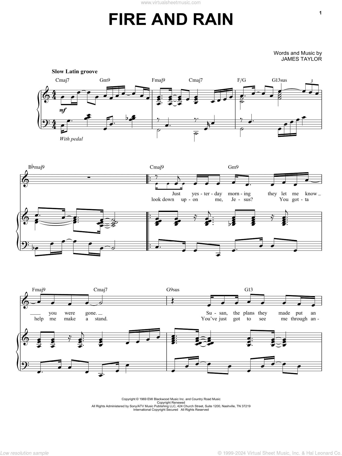 Fire And Rain [Jazz version] (arr. Brent Edstrom)
