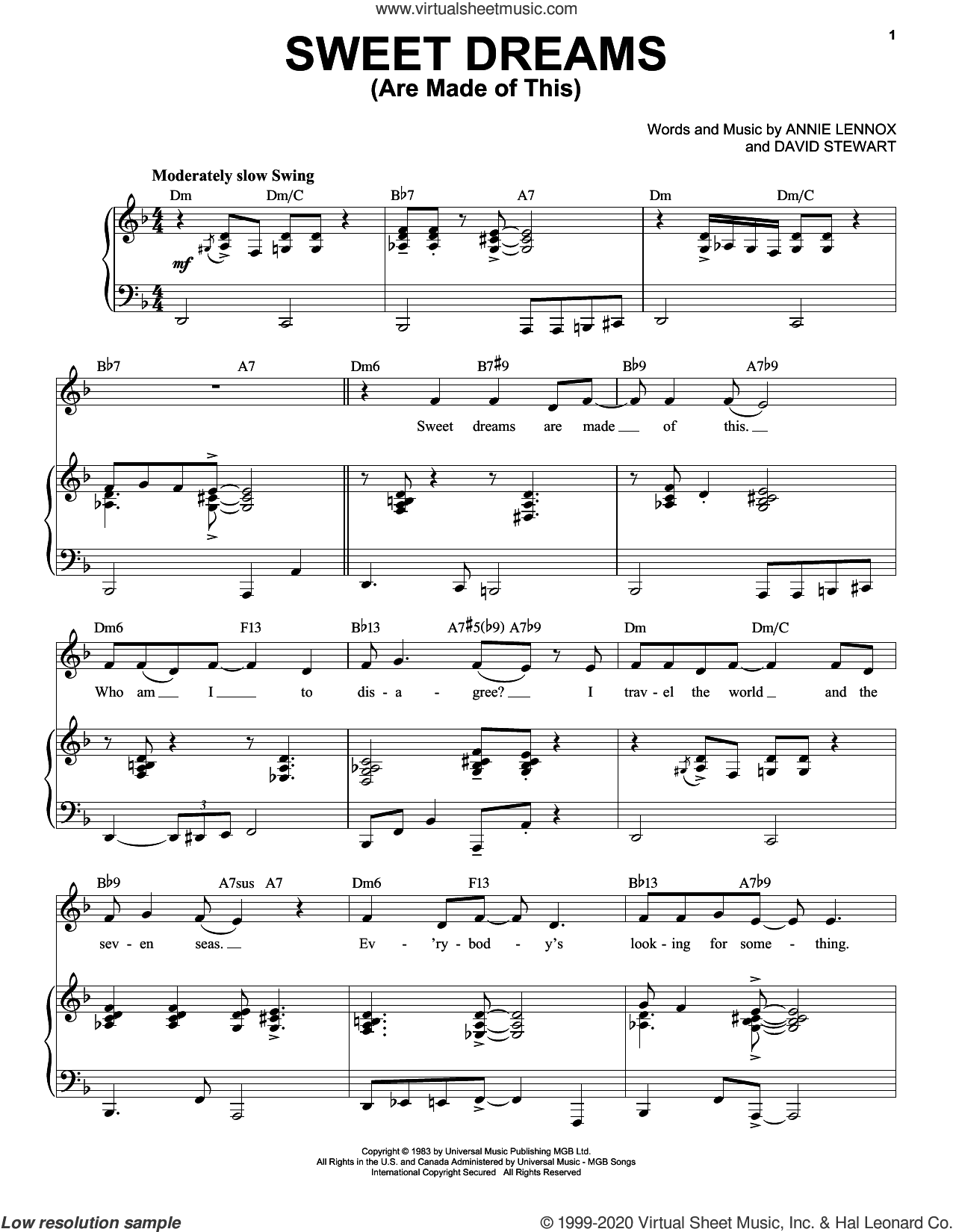 Sweet Dreams (Are Made Of This) [Jazz version] (arr. Brent Edstrom)