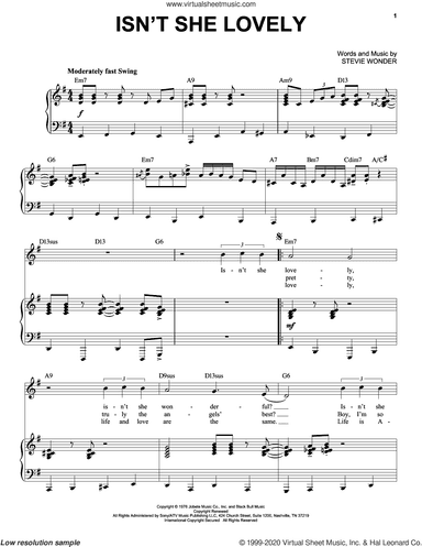 Isn't She Lovely [Jazz version] (arr. Brent Edstrom)