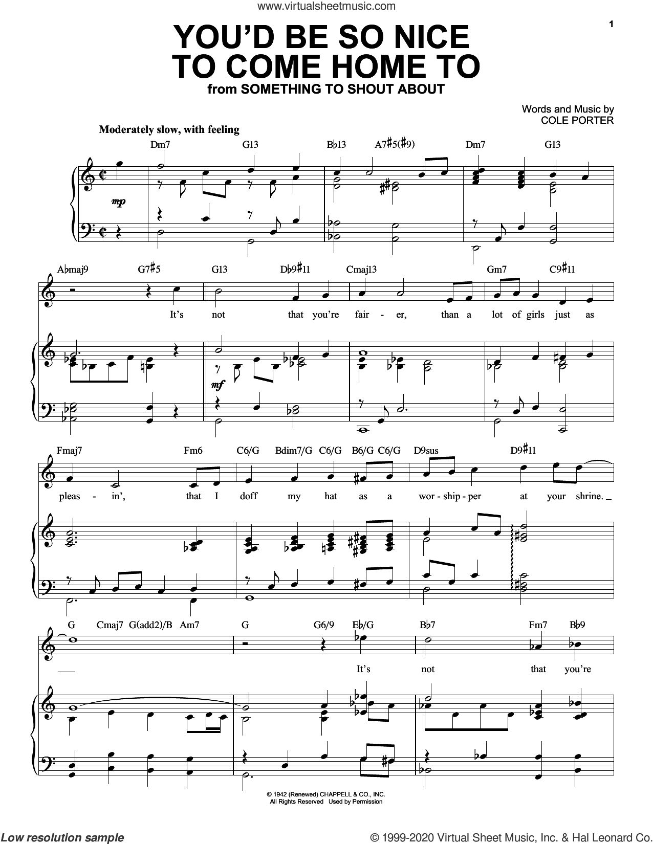 You'd Be So Nice To Come Home To [Jazz version] (from Something To Shout About) (arr. Brent Edstrom)