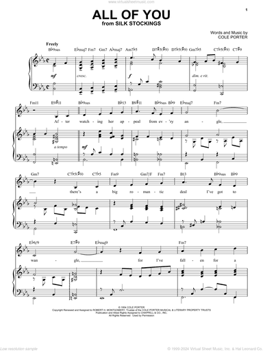 All Of You [Jazz version] (from Silk Stockings) (arr. Brent Edstrom)