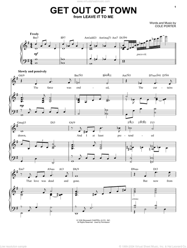 Get Out Of Town [Jazz version] (from Leave It To Me) (arr. Brent Edstrom)