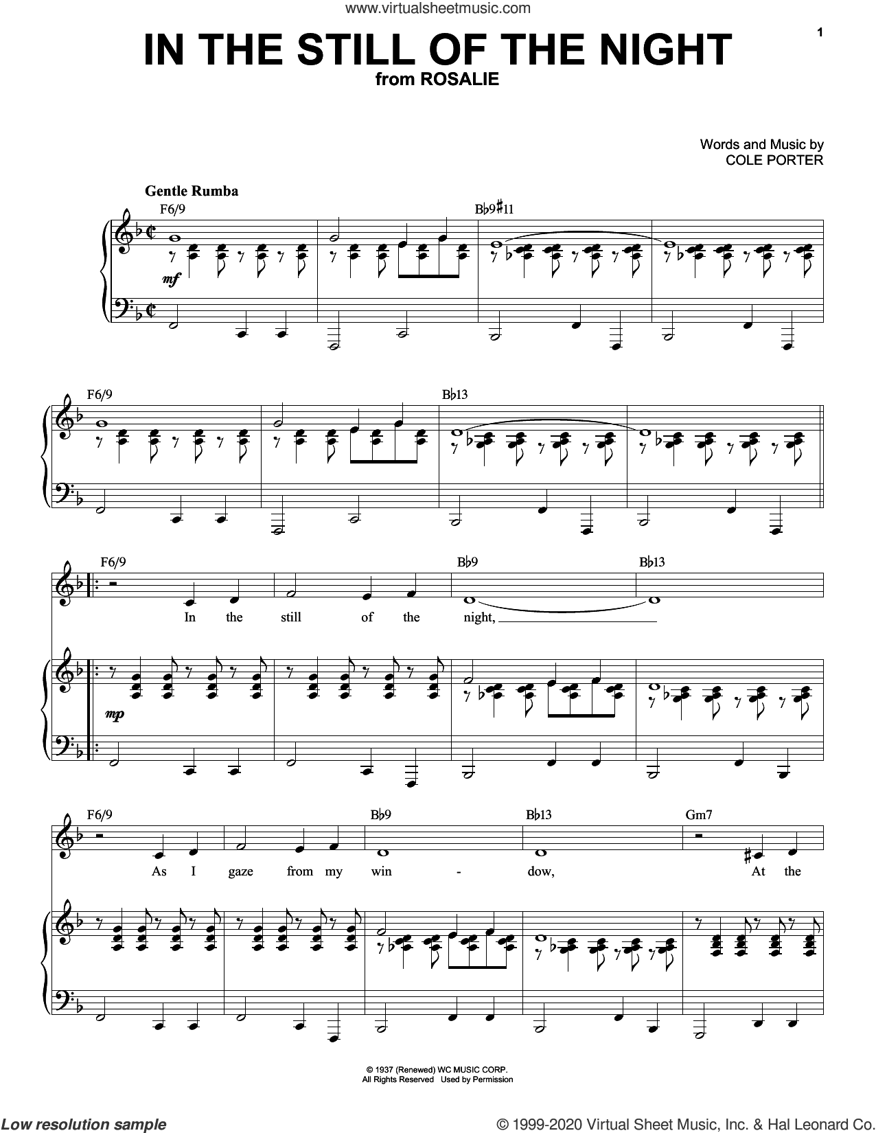 In The Still Of The Night [Jazz version] (from Rosalie) (arr. Brent Edstrom)