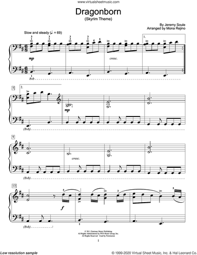 Dragonborn (Skyrim Theme) (arr. Mona Rejino)