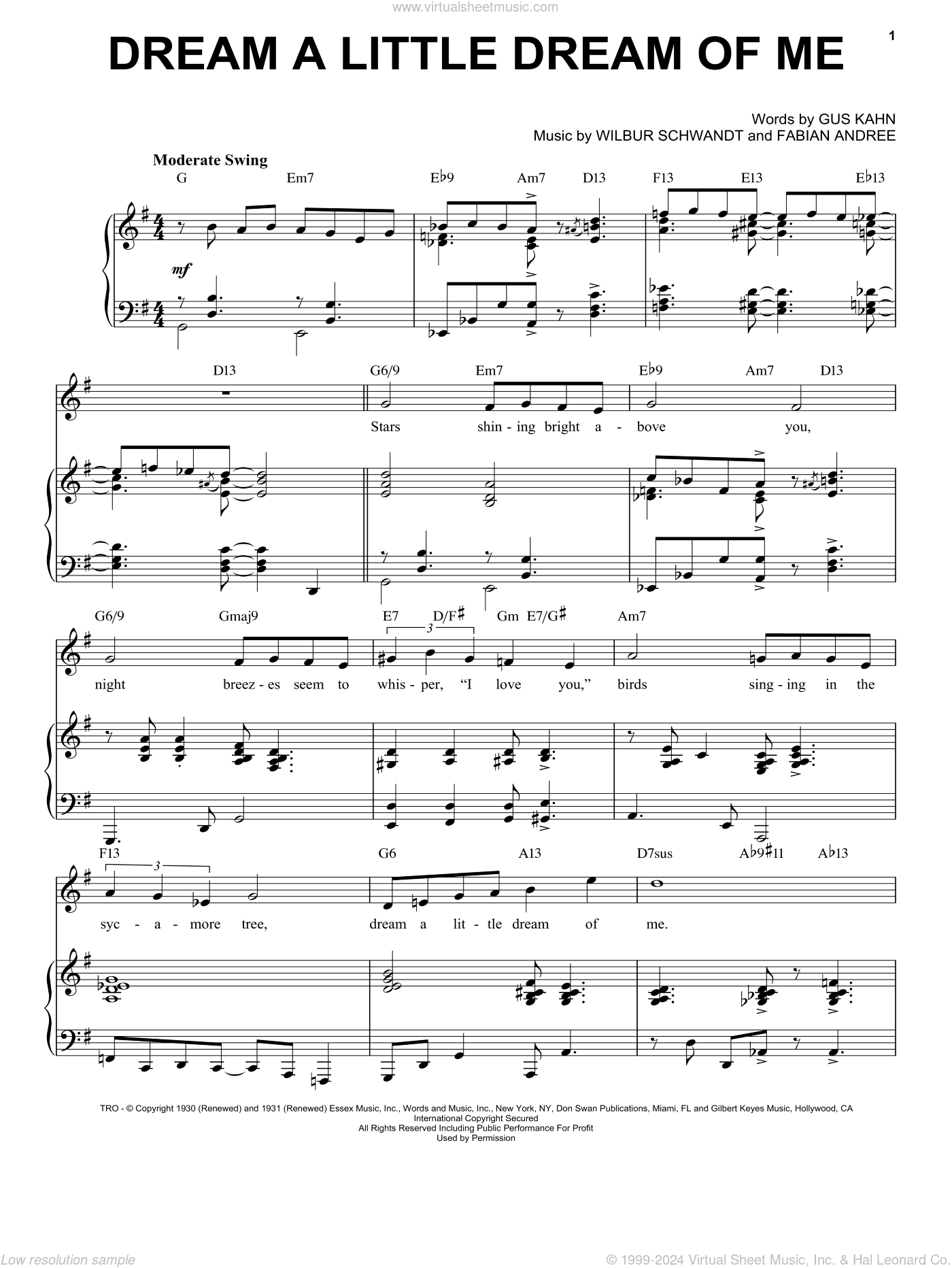 Dream A Little Dream Of Me [Jazz version] (arr. Brent Edstrom)