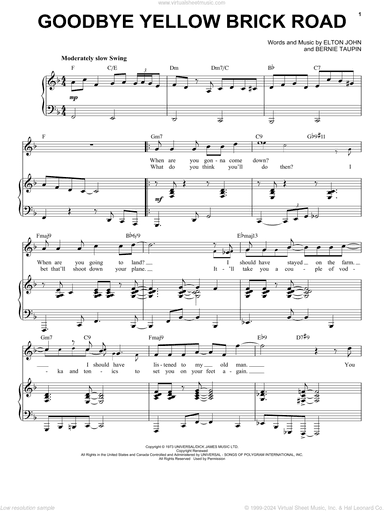 Goodbye Yellow Brick Road [Jazz version] (arr. Brent Edstrom)