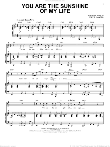 You Are The Sunshine Of My Life [Jazz version] (arr. Brent Edstrom)