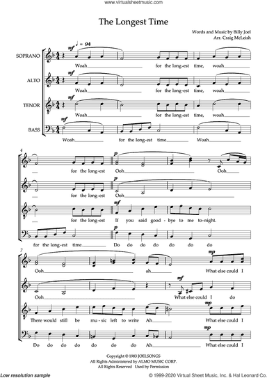 The Longest Time (arr. Craig McLeish)