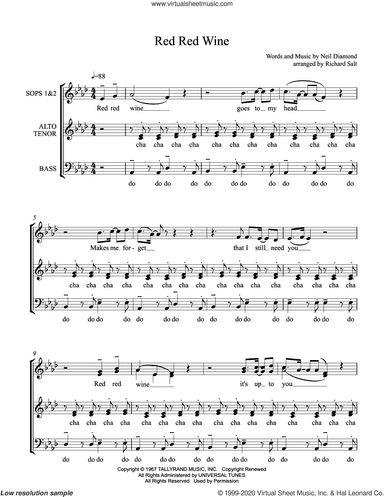 Red Red Wine (arr. Richard Salt)