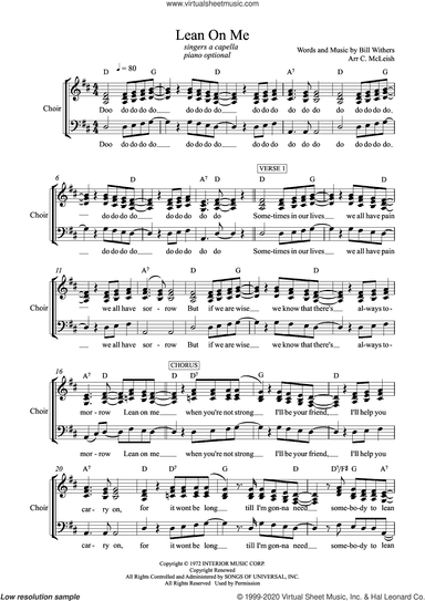 Lean on Me (arr. Craig McLeish)