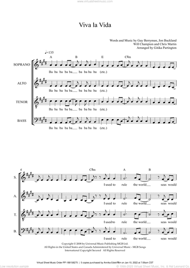 Viva La Vida (arr. Gitika Partington)