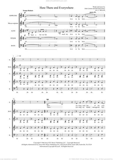 Here, There And Everywhere (arr. Craig McLeish)