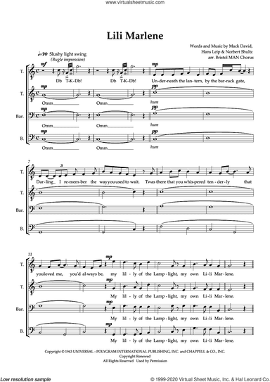 Lili Marlene (arr. Sam Burns)