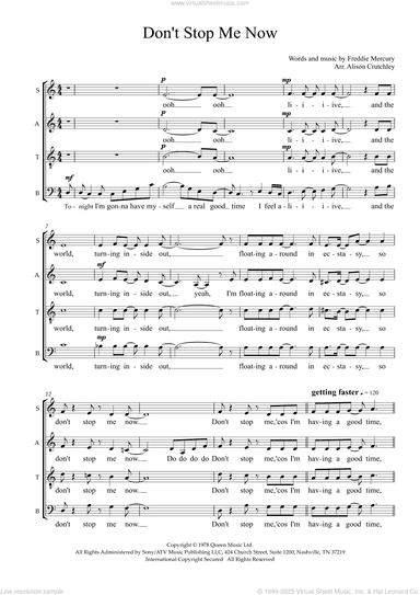 Don't Stop Me Now (arr. Alison Crutchley)