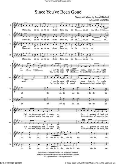 Since You've Been Gone (arr. Alison Crutchley)