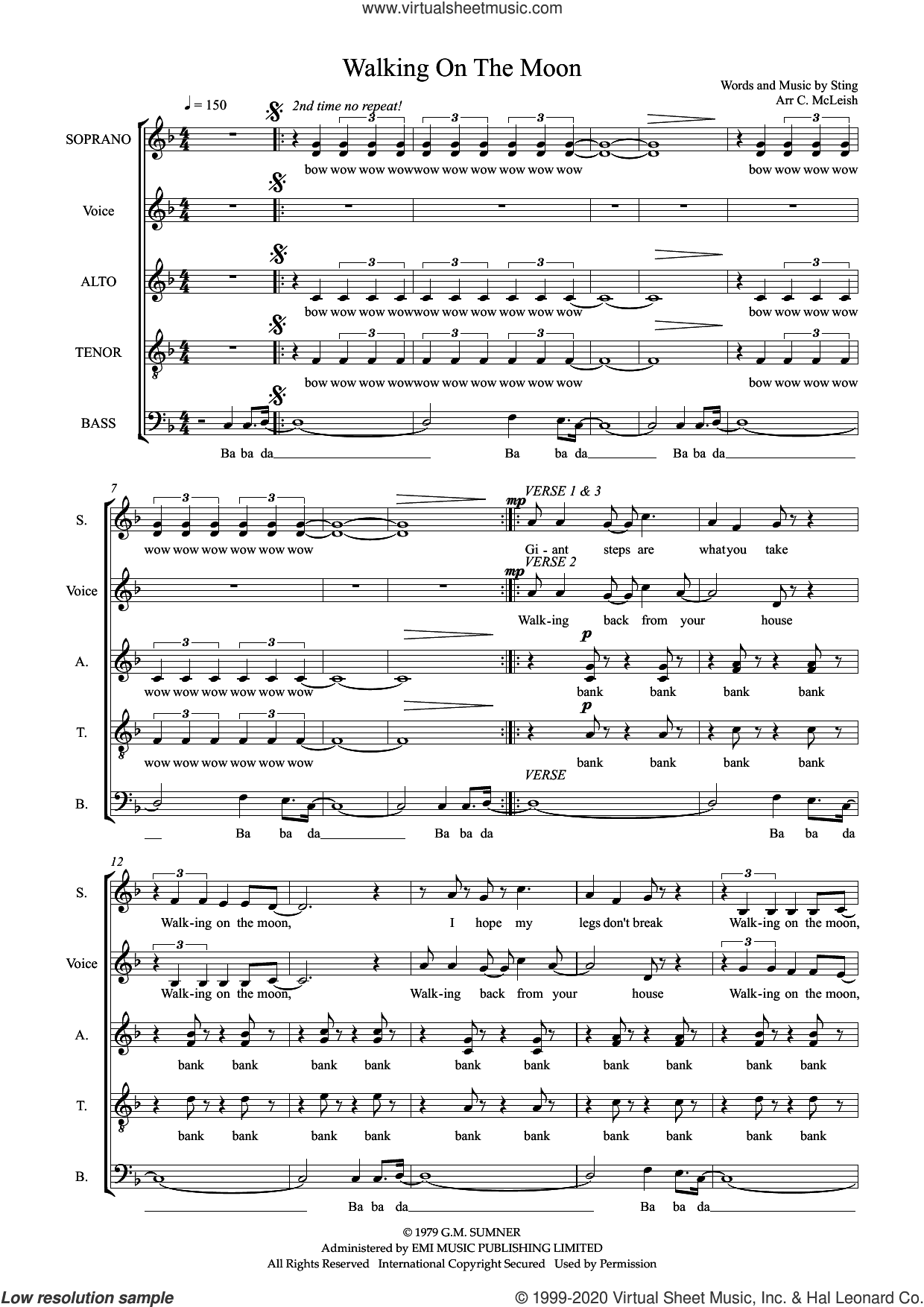 Walking on the Moon (arr. Craig McLeish)