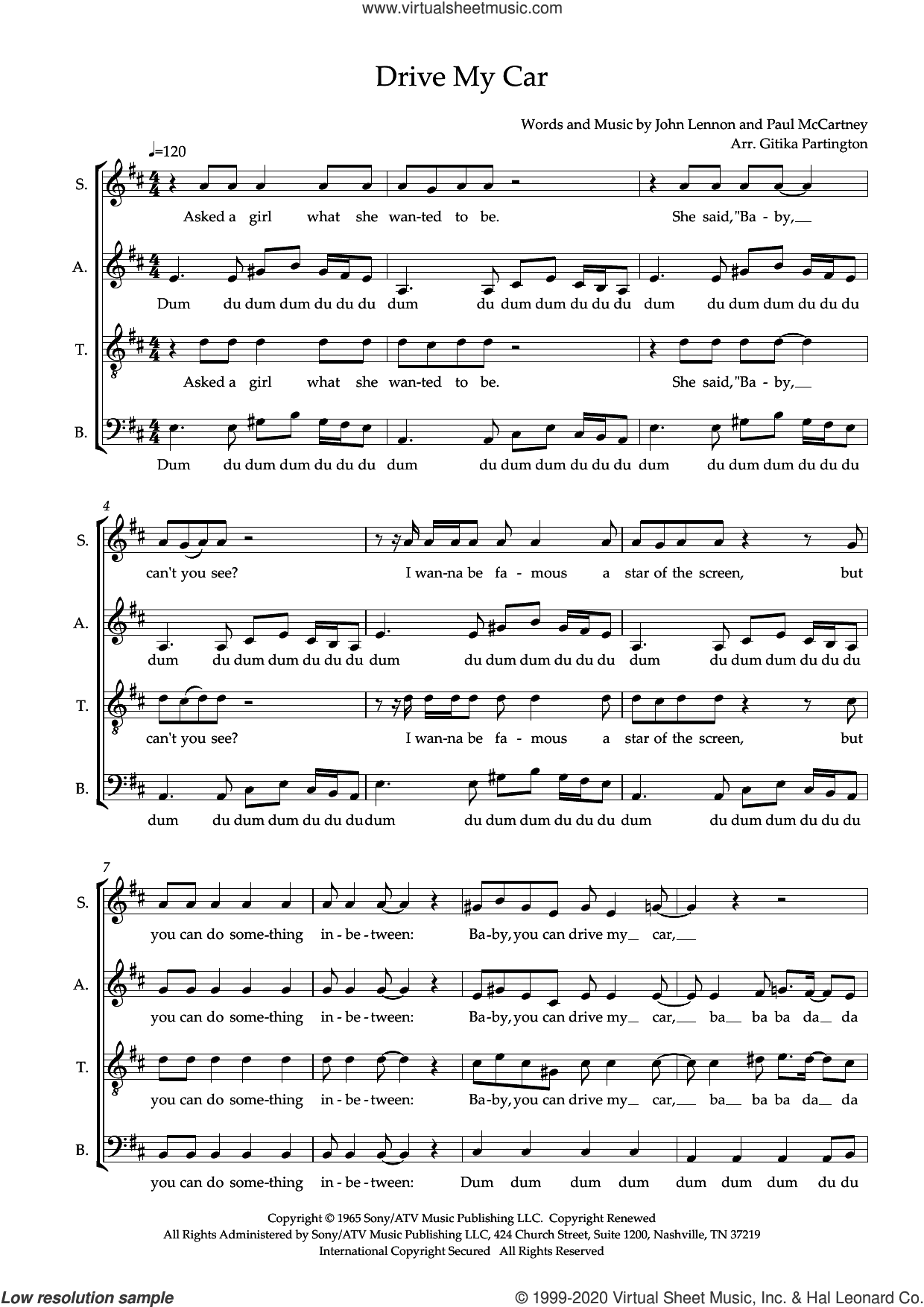 Drive My Car (arr. Gitika Partington)