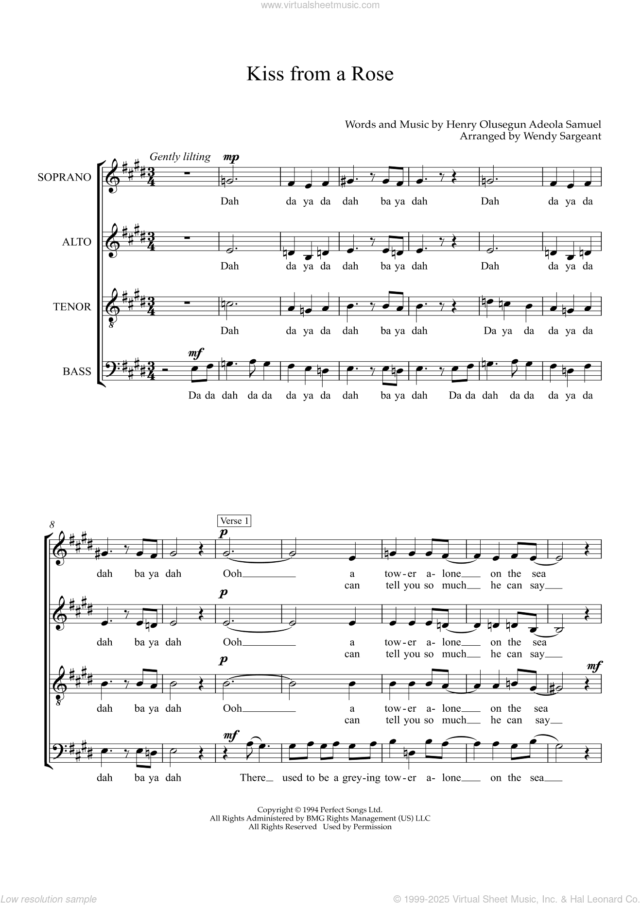Kiss from a Rose (arr. Wendy Sergeant)