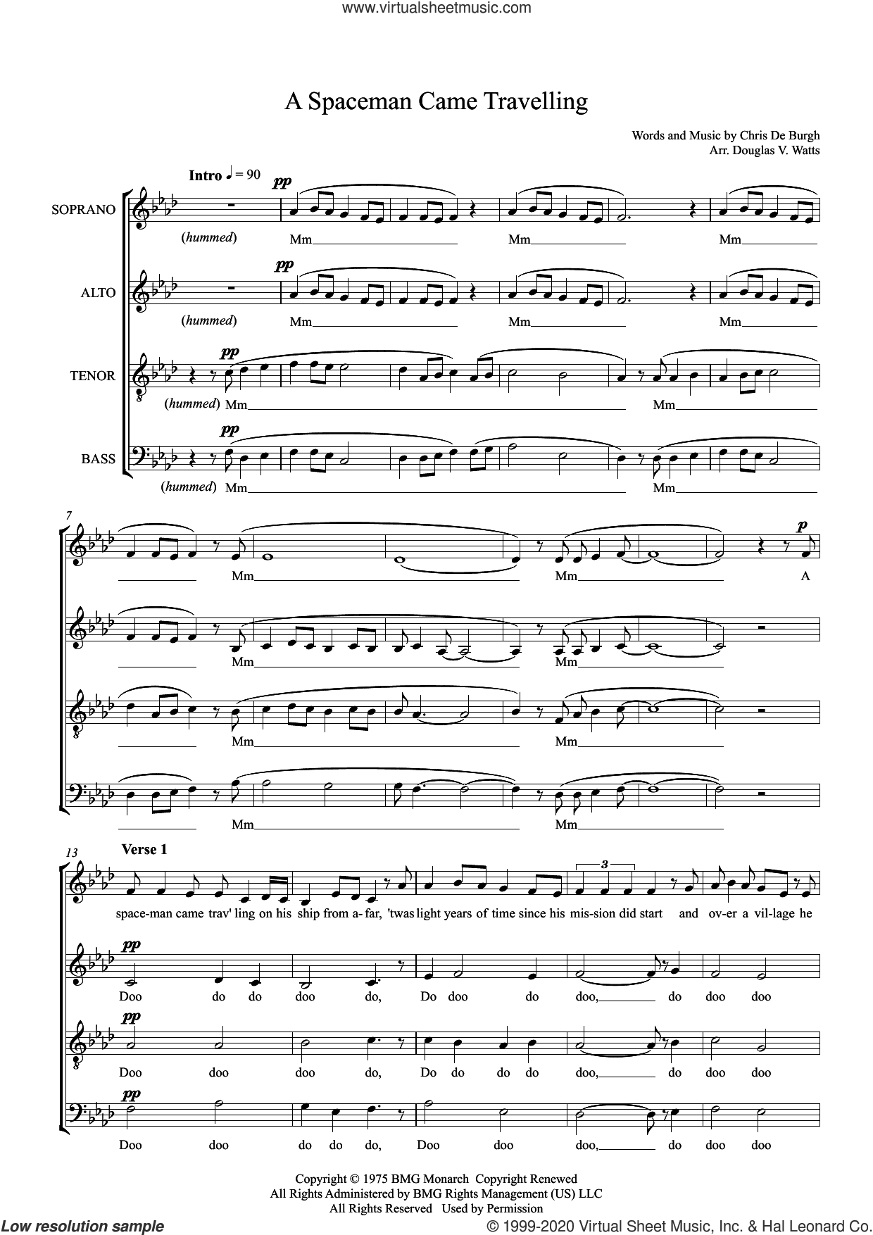 A Spaceman Came Travelling (arr. Doug Watts)