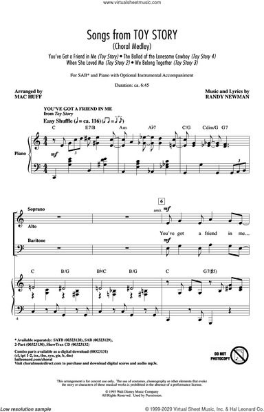 Songs from Toy Story (Choral Medley) (arr. Mac Huff)