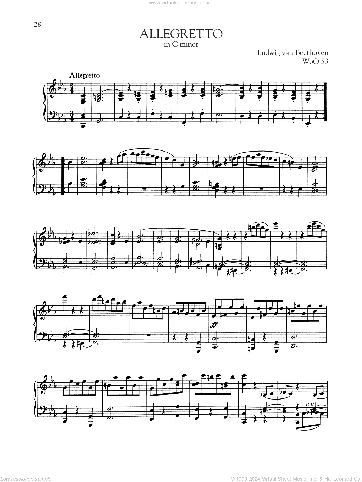 Allegretto, WoO 53