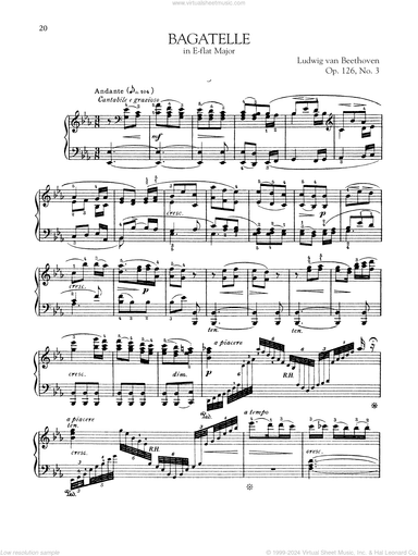 Bagatelle In E-Flat Major, Op. 126, No. 3