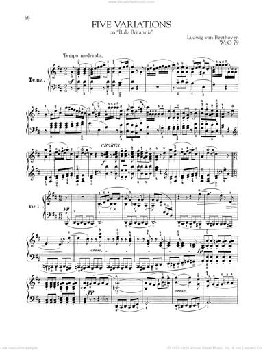 5 Variations On Rule Britannia, WoO 79