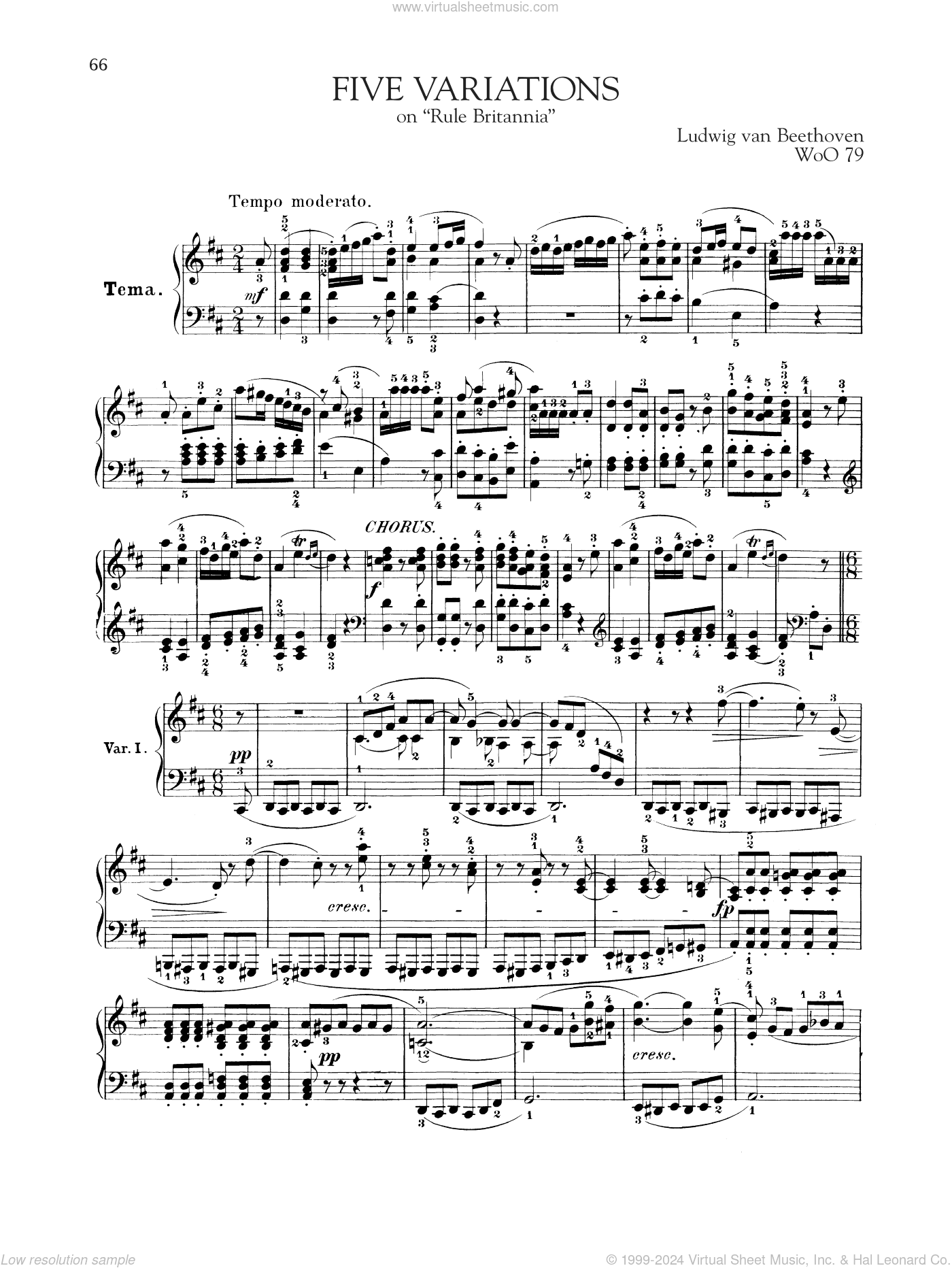 5 Variations On Rule Britannia, WoO 79