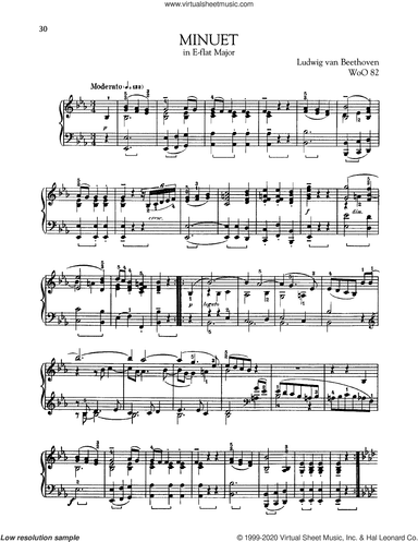 Minuet In E-Flat, WoO 82