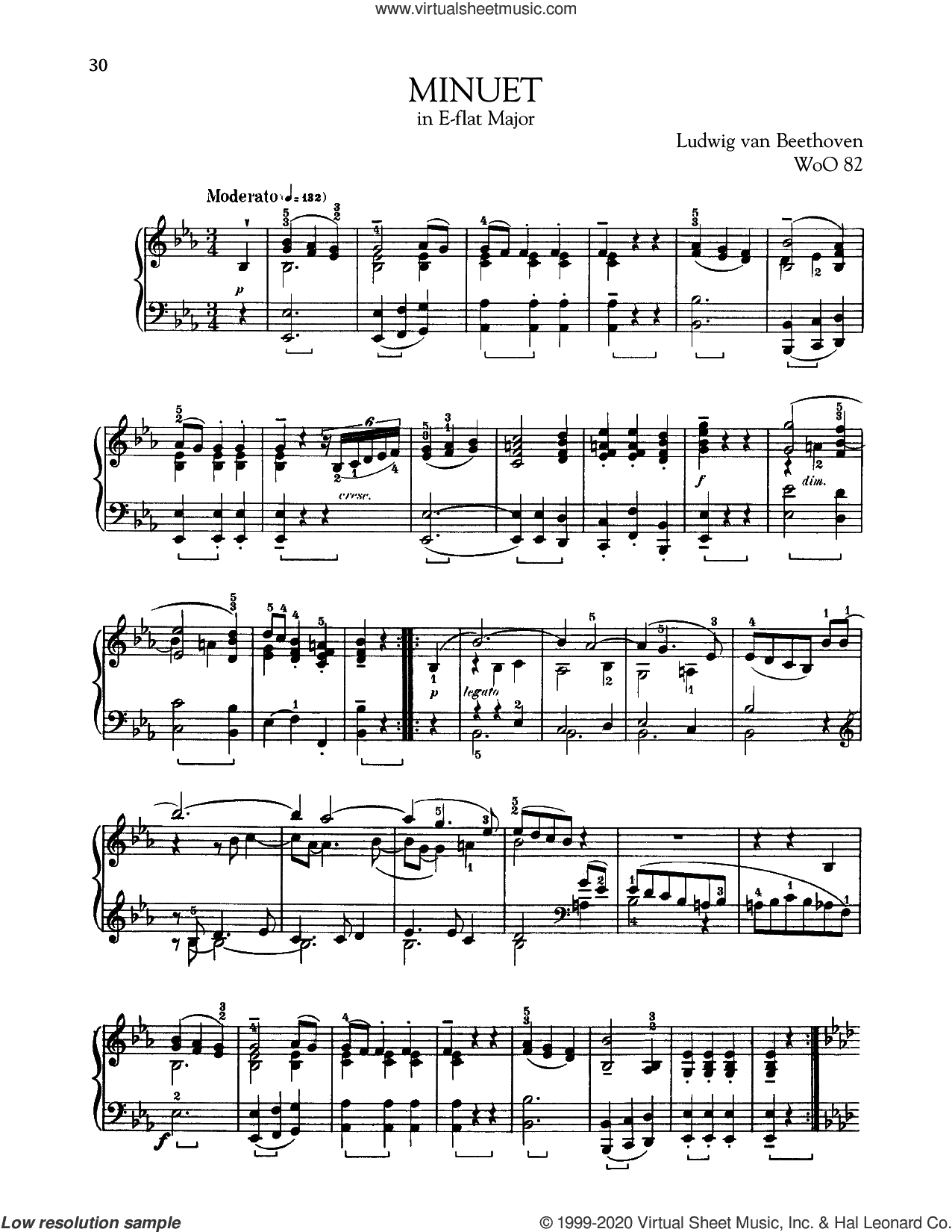 Minuet In E-Flat, WoO 82