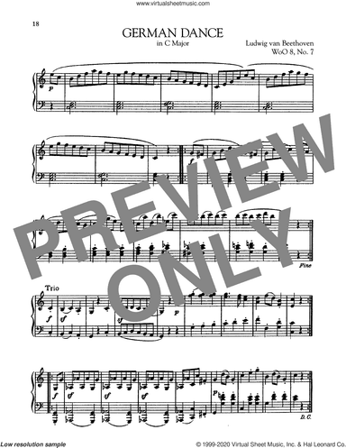 German Dance In C Major, WoO 8, No. 7