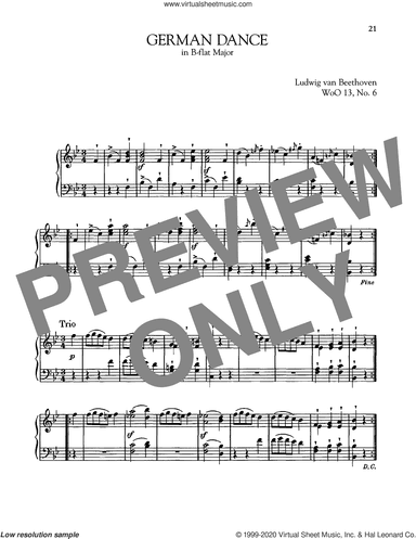 German Dance In B-Flat Major, WoO 13, No. 6