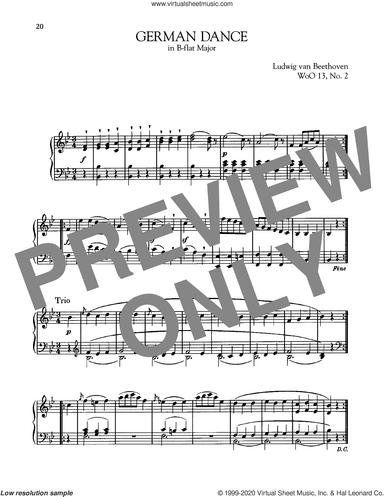 German Dance In B-Flat Major, WoO 13, No. 2