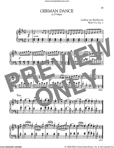 German Dance In D Major, WoO 13, No. 1