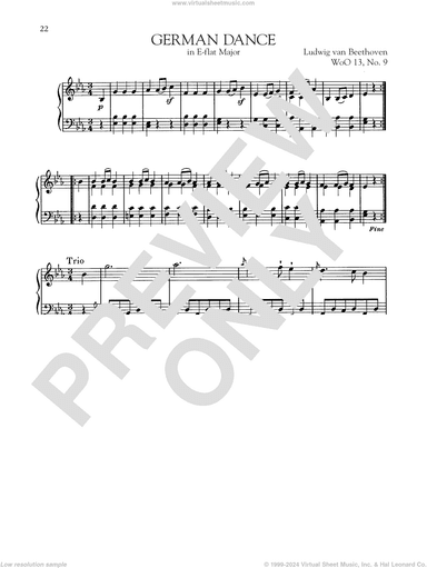 German Dance In E-Flat Major, WoO 13, No. 9