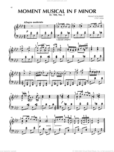 Moment Musical In F Minor, Op. 94, No. 3