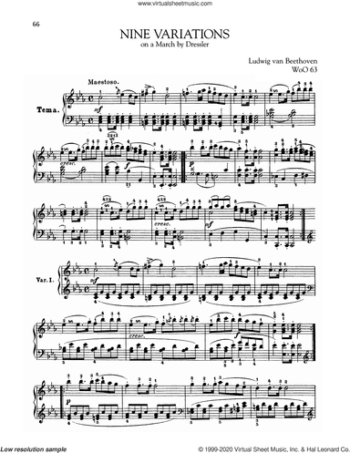 9 Variations On A March By Dressler, WoO 63