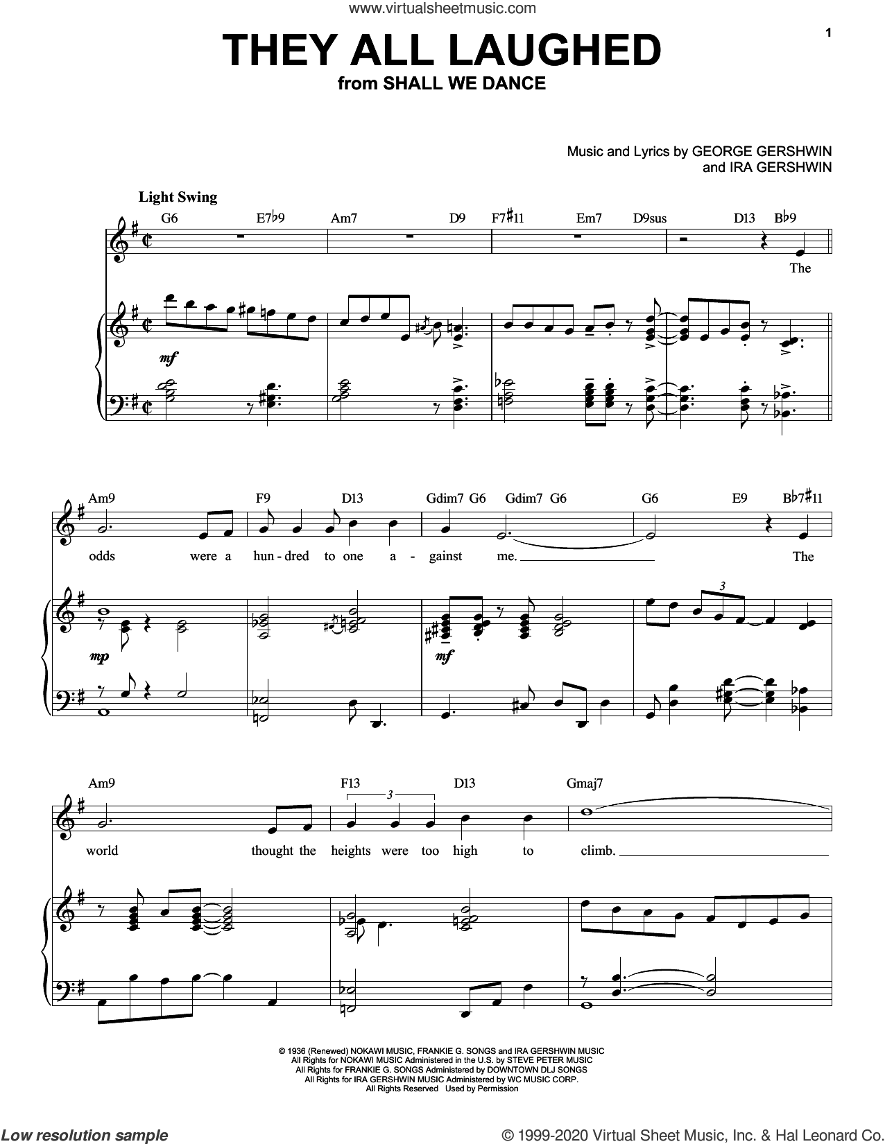 They All Laughed [Jazz version] (arr. Brent Edstrom)