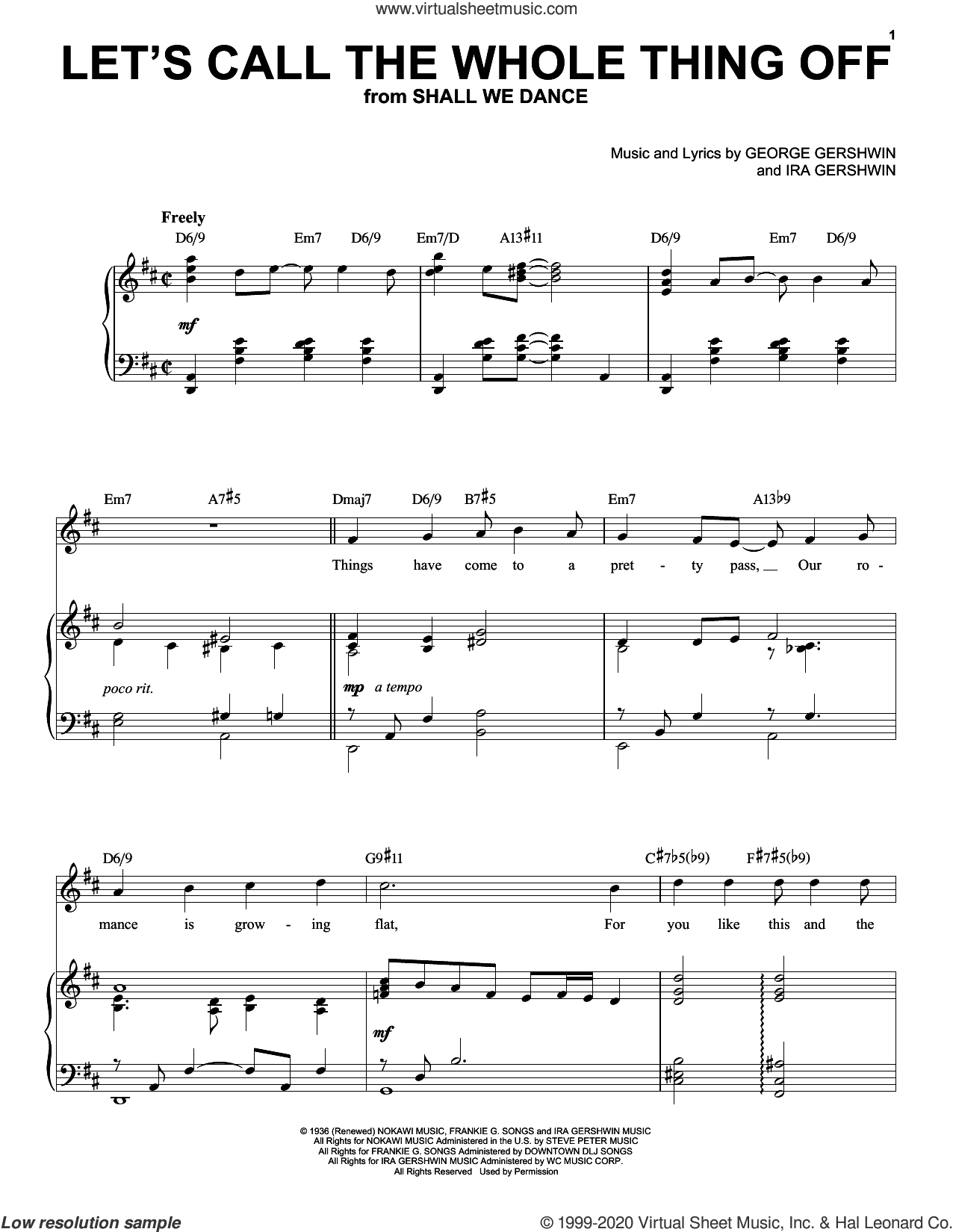 Let's Call The Whole Thing Off [Jazz version] (arr. Brent Edstrom)