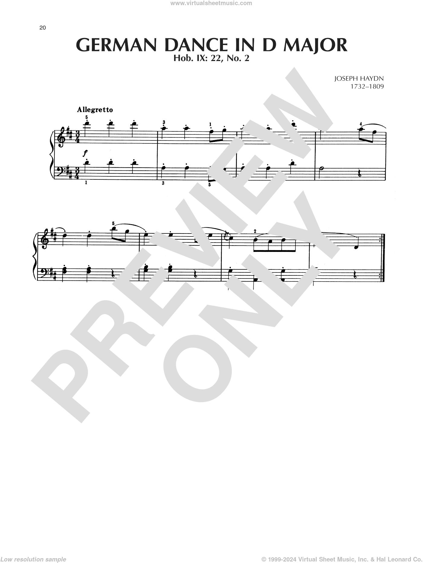 German Dance In D Major, Hob. IX: 22, No. 2