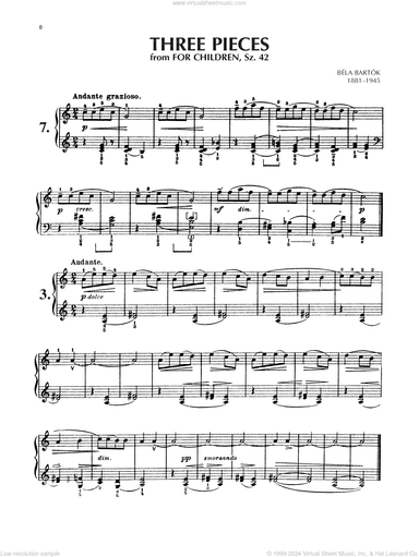 Andante Grazioso, Sz. 42, No. 7