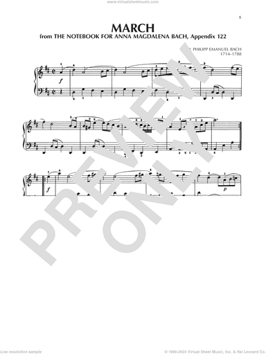 March In D Major, BWV Appendix 122