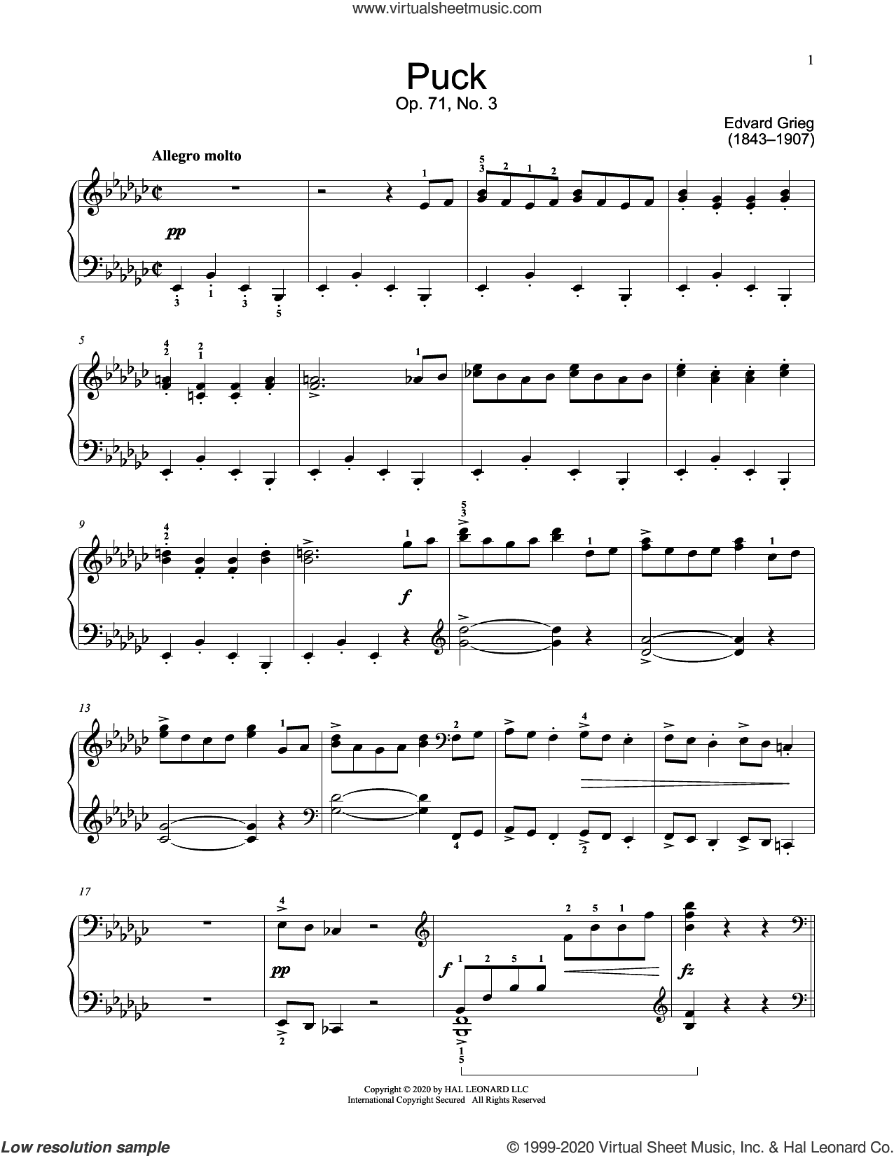 Puck, Op. 71, No. 3