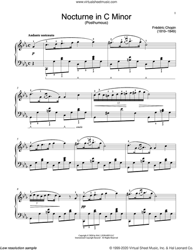 Nocturne In C Minor, KK. IVB, No. 8